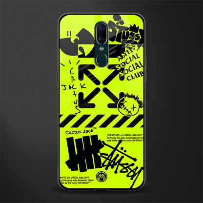 neon travis scott x anti social social club glass case for oppo a9 image