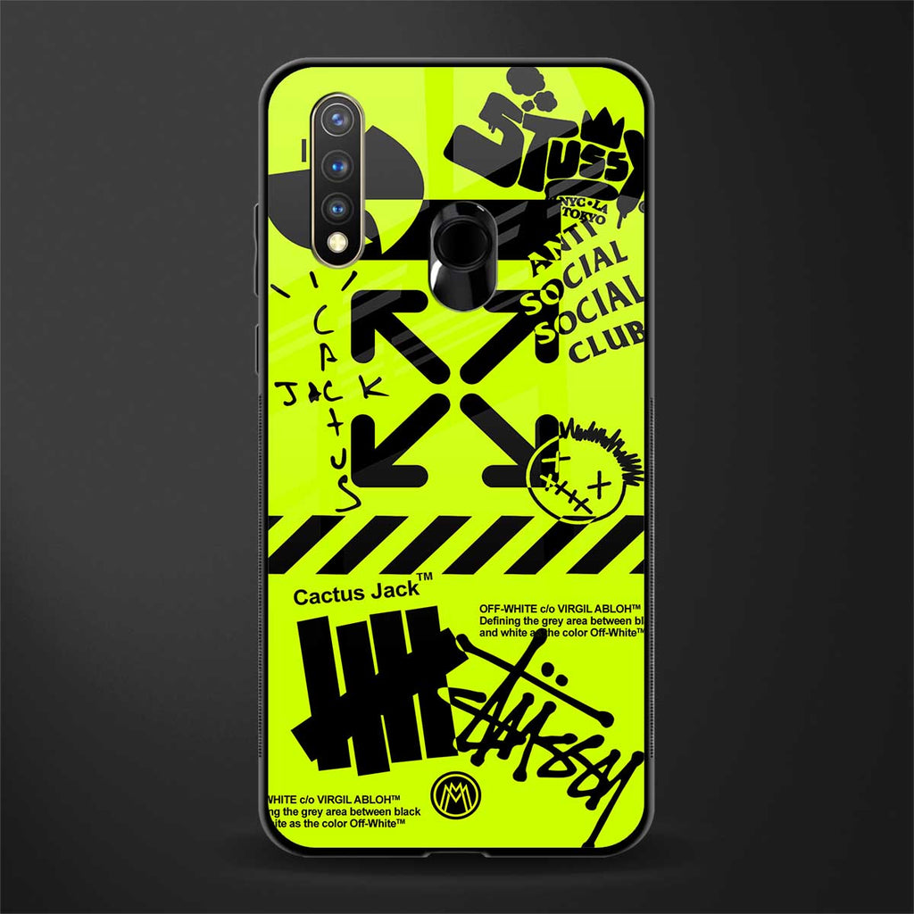 neon travis scott x anti social social club glass case for vivo u20 image