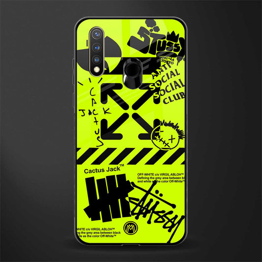 neon travis scott x anti social social club glass case for vivo y19 image