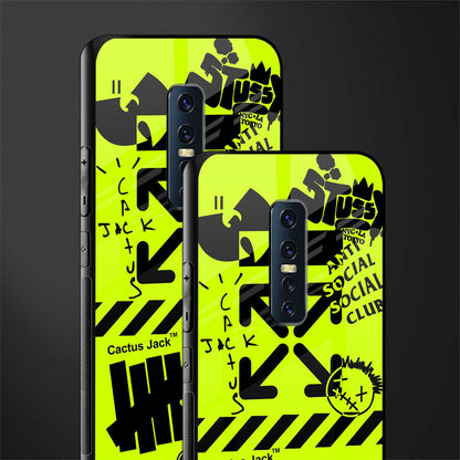 neon travis scott x anti social social club glass case for vivo v17 pro image-2