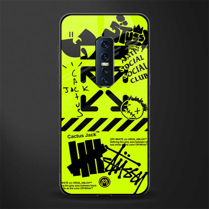 neon travis scott x anti social social club glass case for vivo v17 pro image