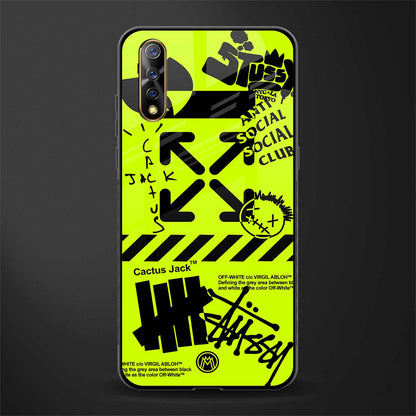 neon travis scott x anti social social club glass case for vivo z1x image