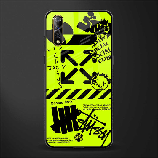 neon travis scott x anti social social club glass case for vivo z1x image