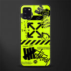 neon travis scott x anti social social club glass case for samsung galaxy a31 image