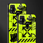 neon travis scott x anti social social club glass case for samsung galaxy m31 image-2