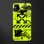 neon travis scott x anti social social club glass case for samsung galaxy m31 prime edition image