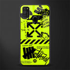 neon travis scott x anti social social club glass case for samsung galaxy m21 image