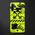 neon travis scott x anti social social club glass case for redmi note 8 image