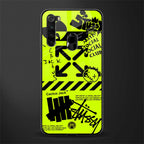 neon travis scott x anti social social club glass case for redmi note 8 image
