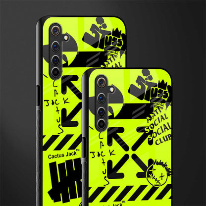 neon travis scott x anti social social club glass case for realme 6i image-2