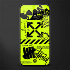 neon travis scott x anti social social club glass case for redmi 8a image