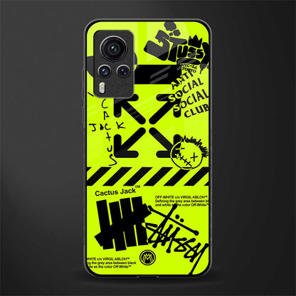 neon travis scott x anti social social club glass case for vivo x60 pro image