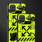 neon travis scott x anti social social club back phone cover | glass case for samsung galaxy a22 4g