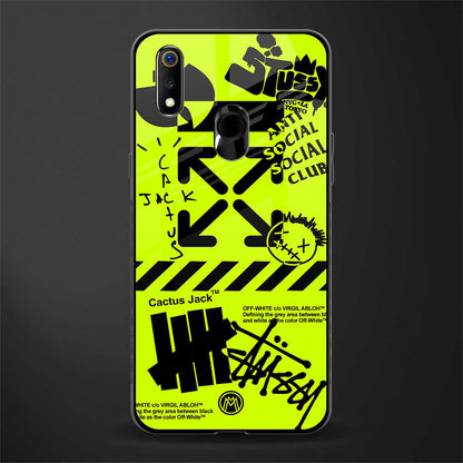 neon travis scott x anti social social club glass case for realme 3 pro image