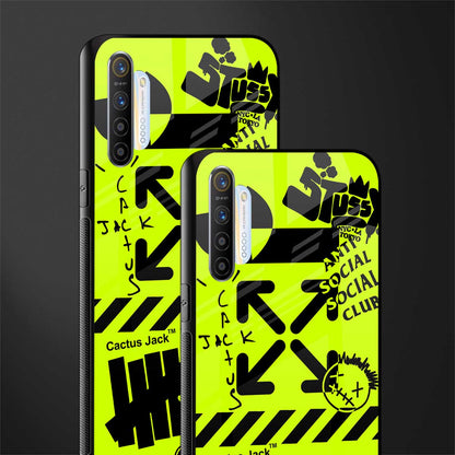 neon travis scott x anti social social club glass case for realme x2 image-2