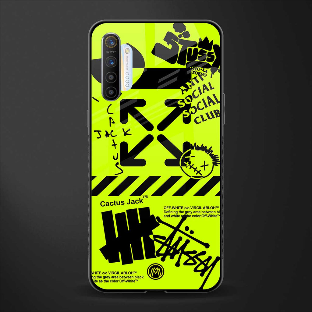 neon travis scott x anti social social club glass case for realme xt image