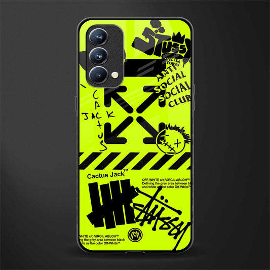 neon travis scott x anti social social club glass case for oppo f19s image