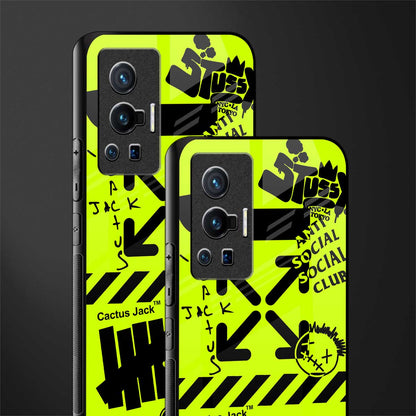 neon travis scott x anti social social club glass case for vivo x70 pro image-2