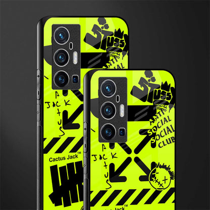 neon travis scott x anti social social club glass case for vivo x70 pro plus image-2
