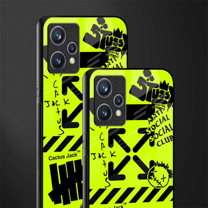 neon travis scott x anti social social club glass case for realme 9 4g image-2