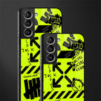 neon travis scott x anti social social club glass case for samsung galaxy s21 image-2