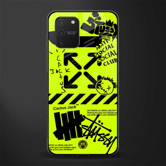neon travis scott x anti social social club glass case for samsung galaxy a91 image