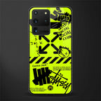 neon travis scott x anti social social club glass case for samsung galaxy s20 ultra image