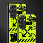 neon travis scott x anti social social club glass case for samsung galaxy s22 ultra 5g image-2