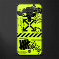 neon travis scott x anti social social club glass case for redmi note 9 image