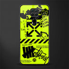 neon travis scott x anti social social club glass case for redmi note 9 image