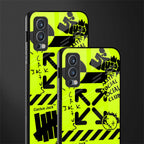 neon travis scott x anti social social club glass case for oneplus nord 2 5g image-2