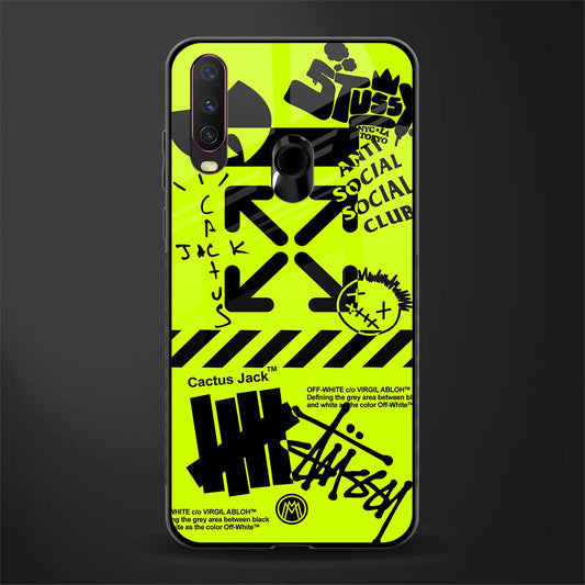 neon travis scott x anti social social club glass case for vivo y17 image