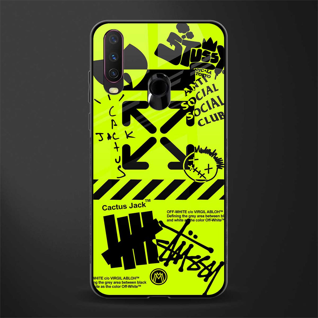 neon travis scott x anti social social club glass case for vivo y12 image