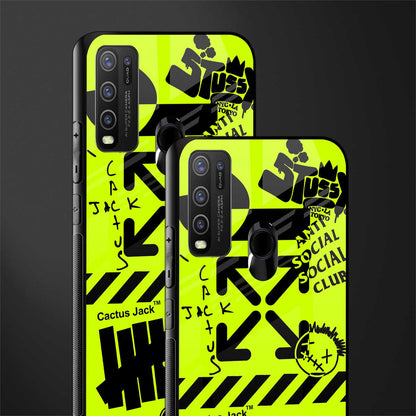 neon travis scott x anti social social club glass case for vivo y30 image-2