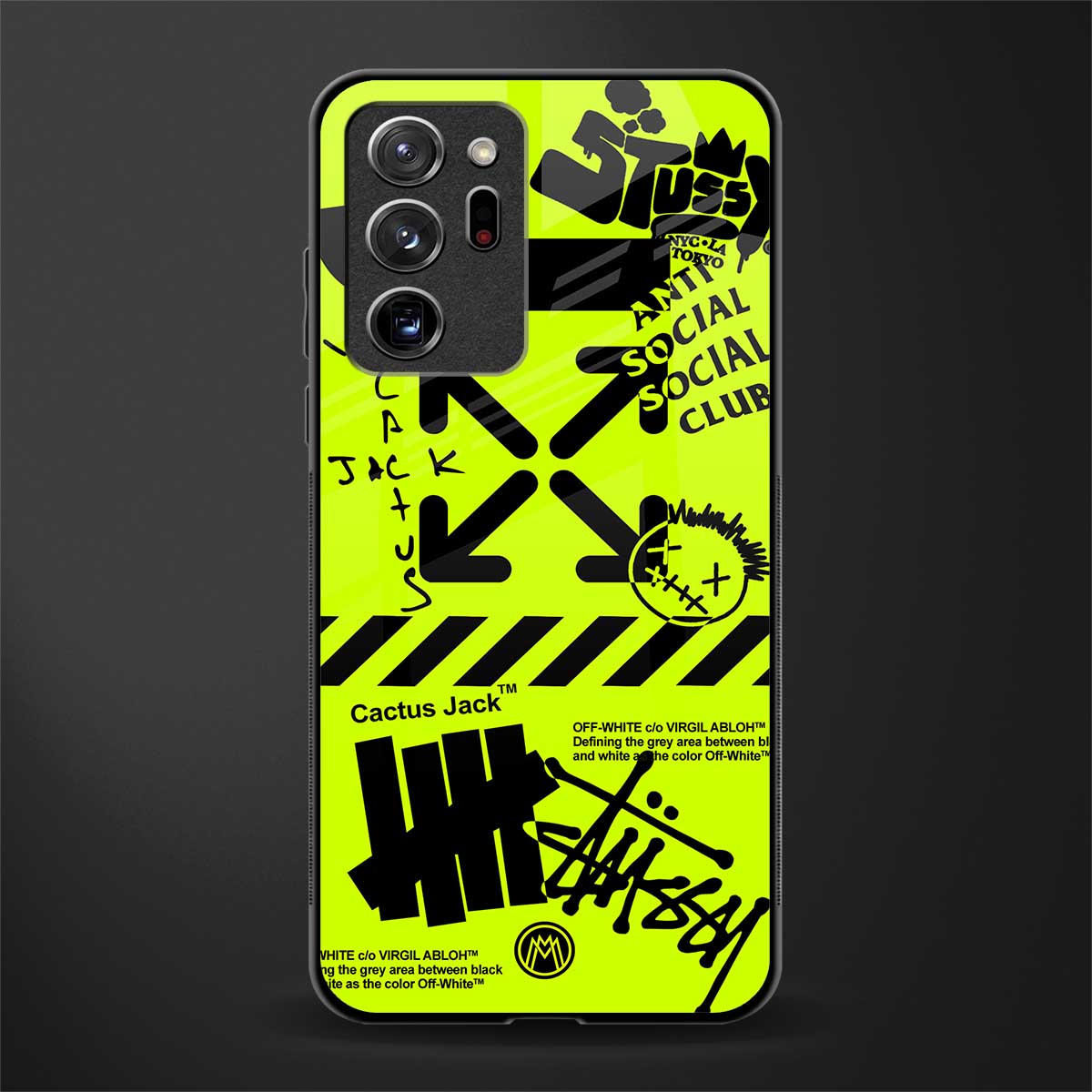 neon travis scott x anti social social club glass case for samsung galaxy note 20 ultra 5g image