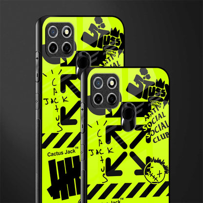 neon travis scott x anti social social club glass case for realme narzo 30a image-2