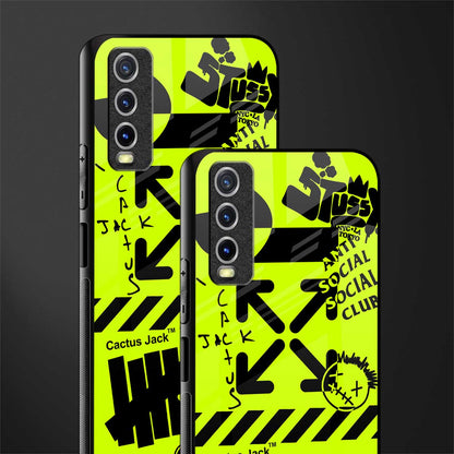 neon travis scott x anti social social club glass case for vivo y20svivo y20avivo y20g image-2