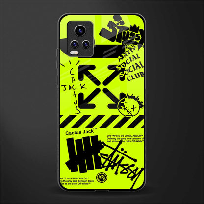 neon travis scott x anti social social club glass case for vivo v20 image