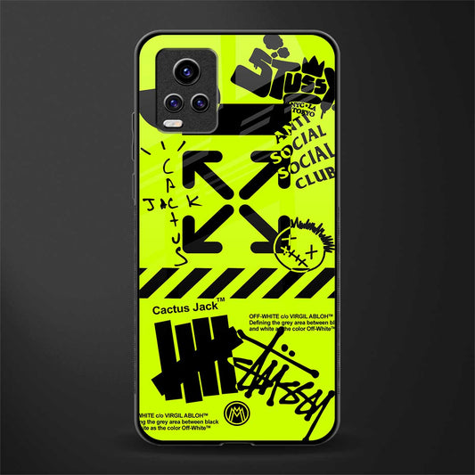 neon travis scott x anti social social club glass case for vivo v20 image