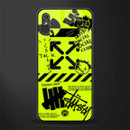 neon travis scott x anti social social club glass case for redmi 9a image