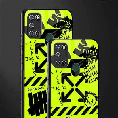 neon travis scott x anti social social club glass case for realme 7i image-2