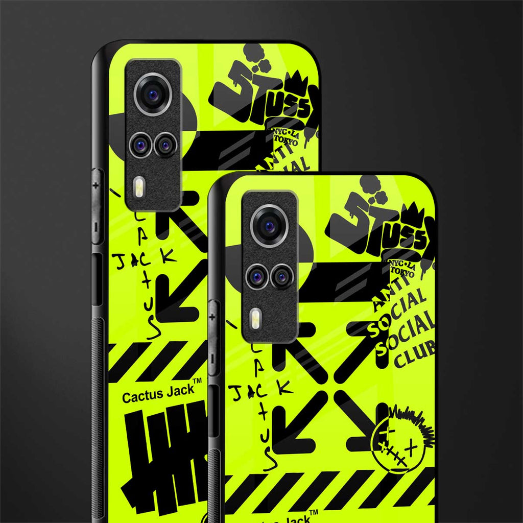 neon travis scott x anti social social club glass case for vivo y51 image-2