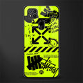 neon travis scott x anti social social club glass case for redmi 9c image