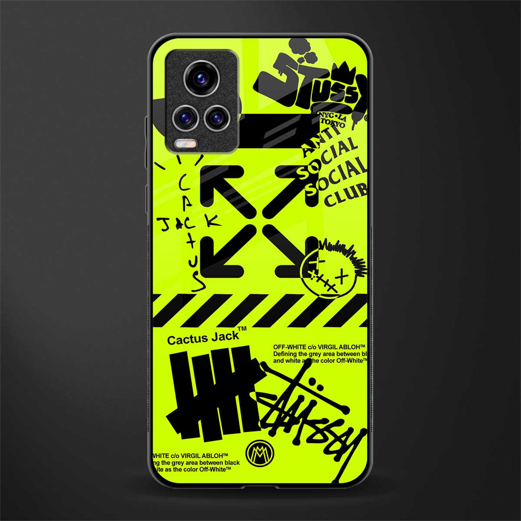 neon travis scott x anti social social club glass case for vivo v20 pro image