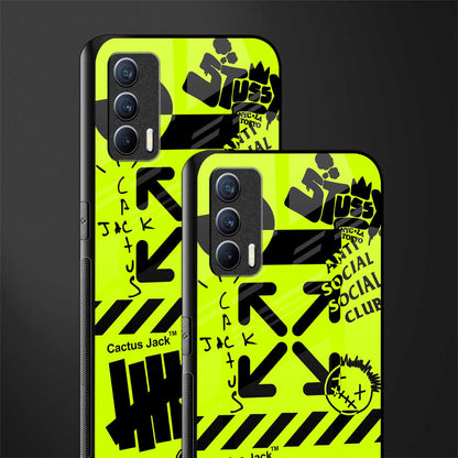 neon travis scott x anti social social club glass case for realme x7 image-2