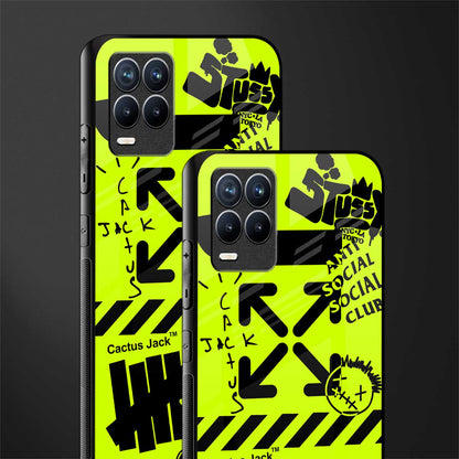 neon travis scott x anti social social club glass case for realme 8 4g image-2