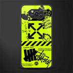 neon travis scott x anti social social club glass case for poco x3 image