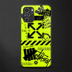 neon travis scott x anti social social club glass case for redmi note 10 image