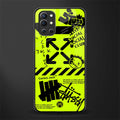neon travis scott x anti social social club glass case for oneplus 9r image