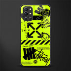 neon travis scott x anti social social club glass case for oneplus 9r image